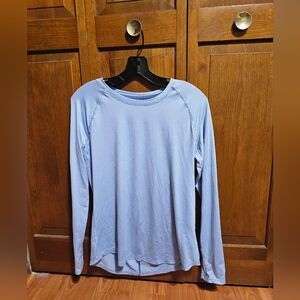 Light Blue Athletic Long Sleeve Shirt